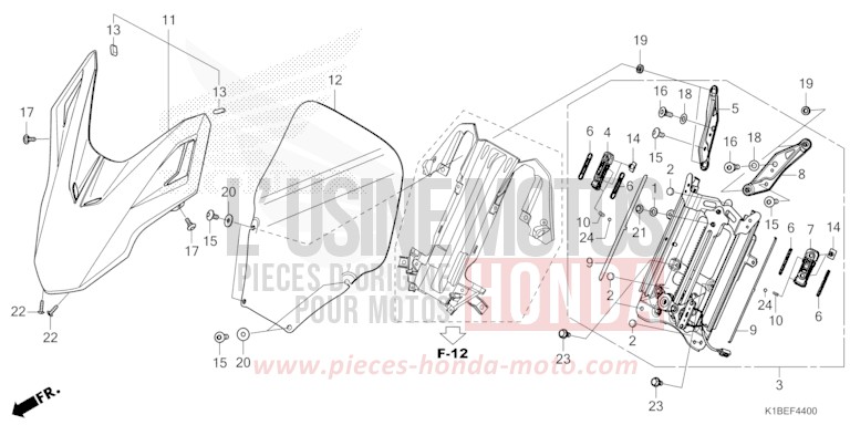 FRONTVISIER/WINDSCHUTZSCHEIBE von Forza 350 MAT PEARL COOL WHITE (NHB44) von 2024